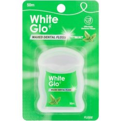 White Glo Dental Floss Mint 50M