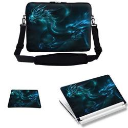 Meffort Inc 15 15.6 Inch Laptop Carrying Sleeve Bag With Adjustable Shoulder Strap & Matching Skin Sticker Deal - Butterfly High Heel