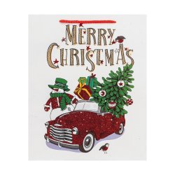 Gift Bag Paper Christmas Medium Car & Dog
