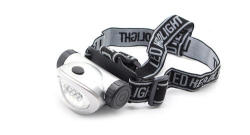 Super Bright 10 Led Headlamp - Silver Black With Adjustable Headband
