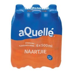 AQuelle Naartjie Flavoured Sparkling Drink 500ML X 6
