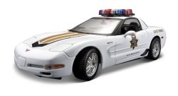 Maisto 2001 Chevy Corvette Z06 Police Diecast Vehicle 1:18 Scale