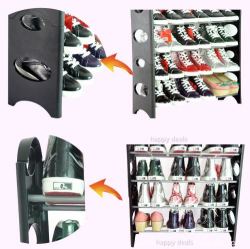Whole 4 Layer Stackable Shoe Rack - Holds 12 Pairs Shoes