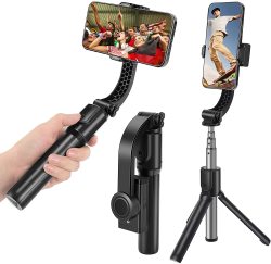 Gimbal Stabilizer For Smartphone With Extendable Selfie Stick Tripod 1-AXIS
