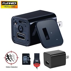 Youyoute 2017 Version 32GB Motion Detection HD 1080P Spy Camera USB Wall Charger MINI Us Ac Adapter Plug Nanny Cam Hidden USB Camcorder Two