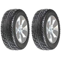 Tag Pair Of 2 9" X 3" Black Jazzy Select Elite & Sport Solid Drive Tires WHLASMB2017