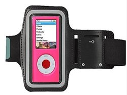 CFZC MP3 Armband Fit For Apple Ipod Nano 4TH 5TH Gen Or Other MP3 Player Jogging running Exercise Gym Armband With Dual Arm-size Slots&key Pocket