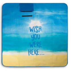Clicks Wish You Were Here Picnic Blanket 150x130