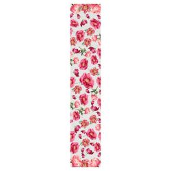 Arrangment Of Red And Pink Toned Flowers Table Runner
