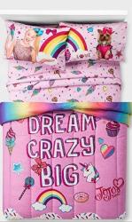 Jojo Siwa Comforter And Sheets 5PC Bedding Set Pink Multi Full
