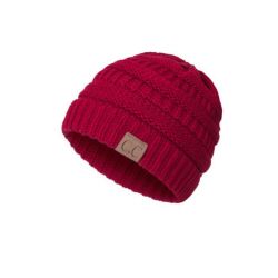 Beanie For Pony Tail - Burnt Red