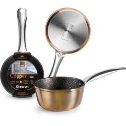- Natura Copper Non-stick Saucepan Pan