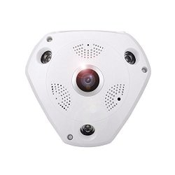 Tmezon 3D 360 Degree Panoramic VR Ip Camera 1.3 Megapixel 960P Wireless Wifi Security Camera Super Wide Angle Support Ir Night Motion Detection Keep