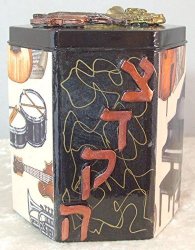 Decorative Tzedakah Box - Musical Instruments