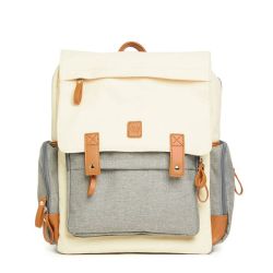 - Nappy Backpack - Grey & Cream