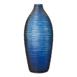 @home Textured Handcut Glass Vase Blue Large 39X170CM
