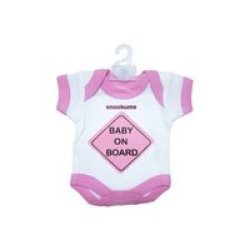 Snookums - Baby On Board Babygrow Sign - Pink