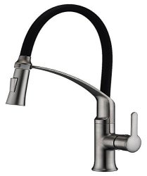Surnorme Kitchen Sink Faucet Swivel Single Handle Pull Down Sprayer Kitchen Mixer Tap Brushed Nickel