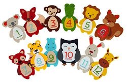 Pearhead First Year Monthly Milestone Felt Animal Photo Sharing Baby Belly Stickers 1-12 Months
