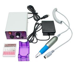 Lolicute Professional Electric Nail File Drill Manicure Tool Pedicure Machine Set Kit Include Electric Nail Drill Machine Hand Piece Foot Pedal Optional Bits With