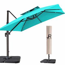 hanging patio umbrella with lights