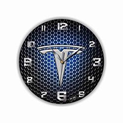Shyleonmagaz Exclusive Clock Tesla Motors - Unique Item For Home And Office Original Present For Every Occasion.