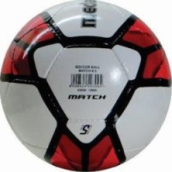 Match Soccer Ball Size 4 White red