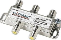 Extreme 4 Way Balanced HD Digital 1GHZ High Performance Coax Cable Splitter - BDS104H