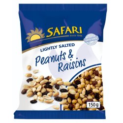 Safari - Peanuts & Raisins Lightly Salted 150G