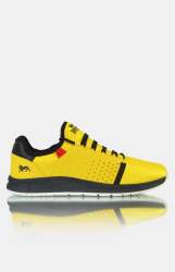 Mens Lace Up Casual Sneakers - Yellow-black - Yellow-black UK 9