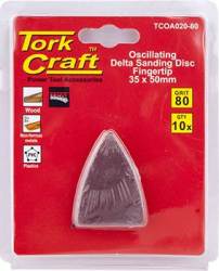 Tork Craft Oscilating Sandpaper Ao 35X50MM 10PC Fingertip 80GRIT