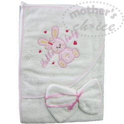Mother's Choice Hooded Towel & Facecloth - Hello Baby