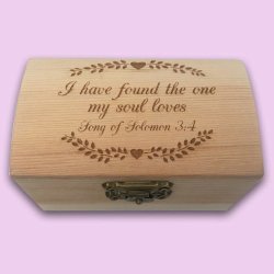 Ring Holder Engraved Wooden Box