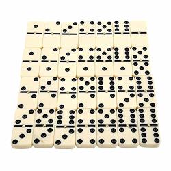 Caredy Dominoes For Kids Dominoes Set Dominos Game Domino Racks Domino Trays Dominoes Game Kids Dominoes Set 28 Piece White With Black Spots Dots Traditional Game