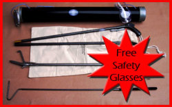 Snake Tube With Ventilation Holes Professional Aluminium Snake Tong Snake Bag & Safety Glasses