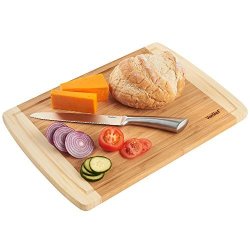 Vonshef Large Bamboo Wooden Cutting Chopping Board 18 X 14 Inches Approx.