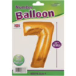 Gold Number 7 Foil Balloon 86CM