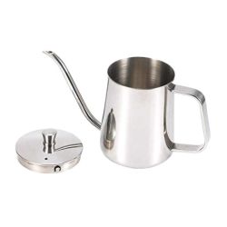 Silver Stainless Steel Long Spout Coffee Tea Maker Drip Kettle Pot - 600ML
