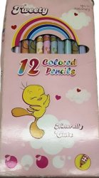 Tweety 12 Long Colour Pencils