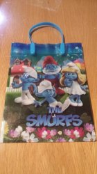 Smurfs Gift Bag Goodies Bag-18cm By 24cm- Plastic