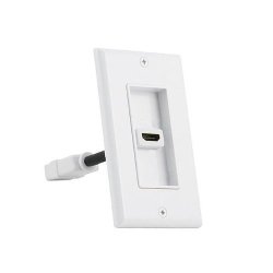 Steren 526-101WH Standard HDMI Pigtail Wall Plate White