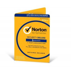 Norton 21365648 Secrurity Software Delux 5 Devices 1 Year Subscription