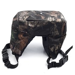 Movo Photo THB01 Camouflage Camera Lens Bean Bag With Head Mounting Plate - Mossy Oak Junior