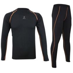 Arsuxeo N51 Male Biking Racing Suit Jersey Pants Long Sleeve Sportswear Outdoor Clothes Orange