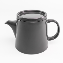 - Flat Stackable Tea Pot Choose From 4 Colours - Dark Grey