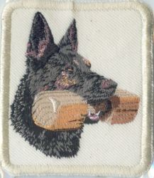 Embroidered Sew On Khaki Gsd German Shepherd