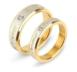 Gnzoe 6MM His&her Couple Ring Titanium Steel Forever Love Ring Promise Bands For Men Size 9
