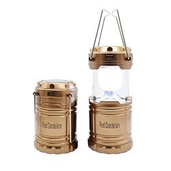 Solar Rechargeable Lantern Red Dandelion Charging For Mobile Outages Multifunction Hiking Camping