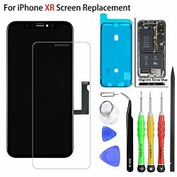 Screen Replacement For Iphone Xr 6.1 Inch Lcd Touch Screen Display Digitizer Repair Kit Assembly With Complete Repair Tools