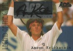 Aaron Krickstein - Ace Authentic "legends Of The Game" 2011 - Genuine "autograph" Card